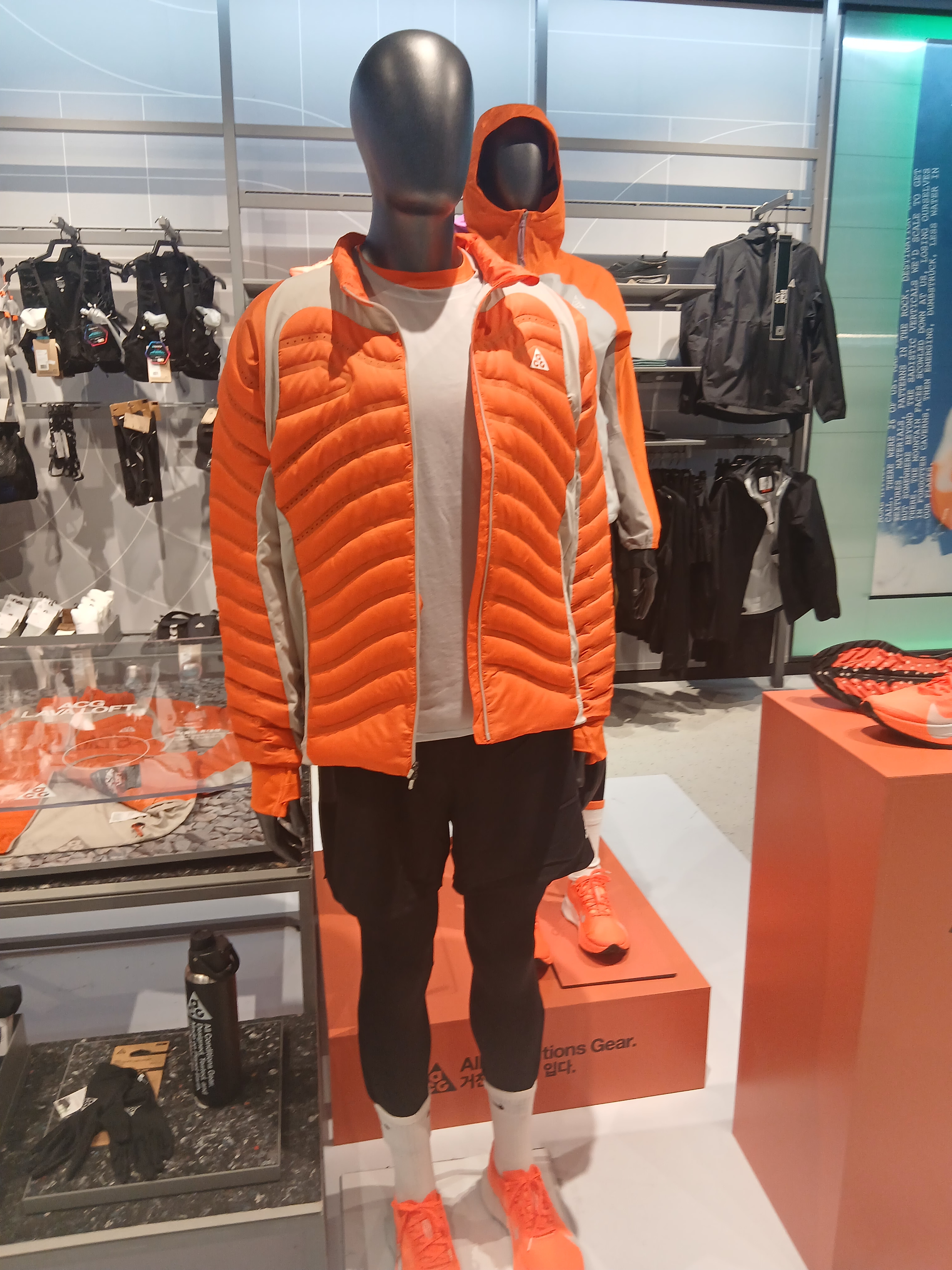Nike ACG Club Unstructured Cap Black, Nike ACG Five Towers UV Protection Jacket Sea Glass Black Spruce - Asia 착용 스타일 - 8