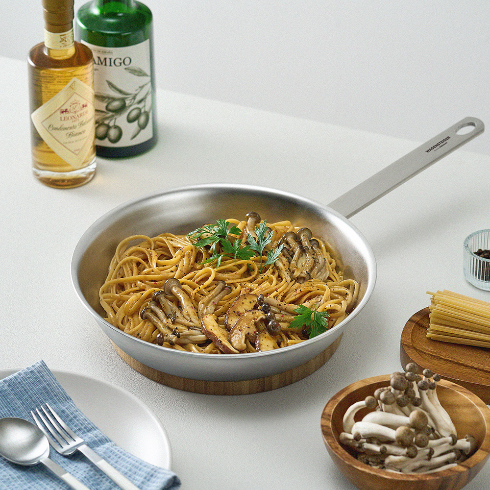 바겐슈타이거 로스탈 통5중 무연마 316 스텐 궁중팬 24cm(WAGENSTEIGER Lostal 5-Ply Abrasive-Free 316 Stainless Steel Wok (24cm)) - 2