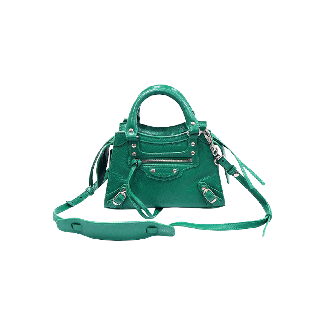발렌시아가 638524 그린 그레인 카프스킨 네오 클래식 탑 핸들 미니 시티 2WAY(Balenciaga 638524 Green Grain Calfskin Neo Classic Mini City Top Handle 2-Way Bag)