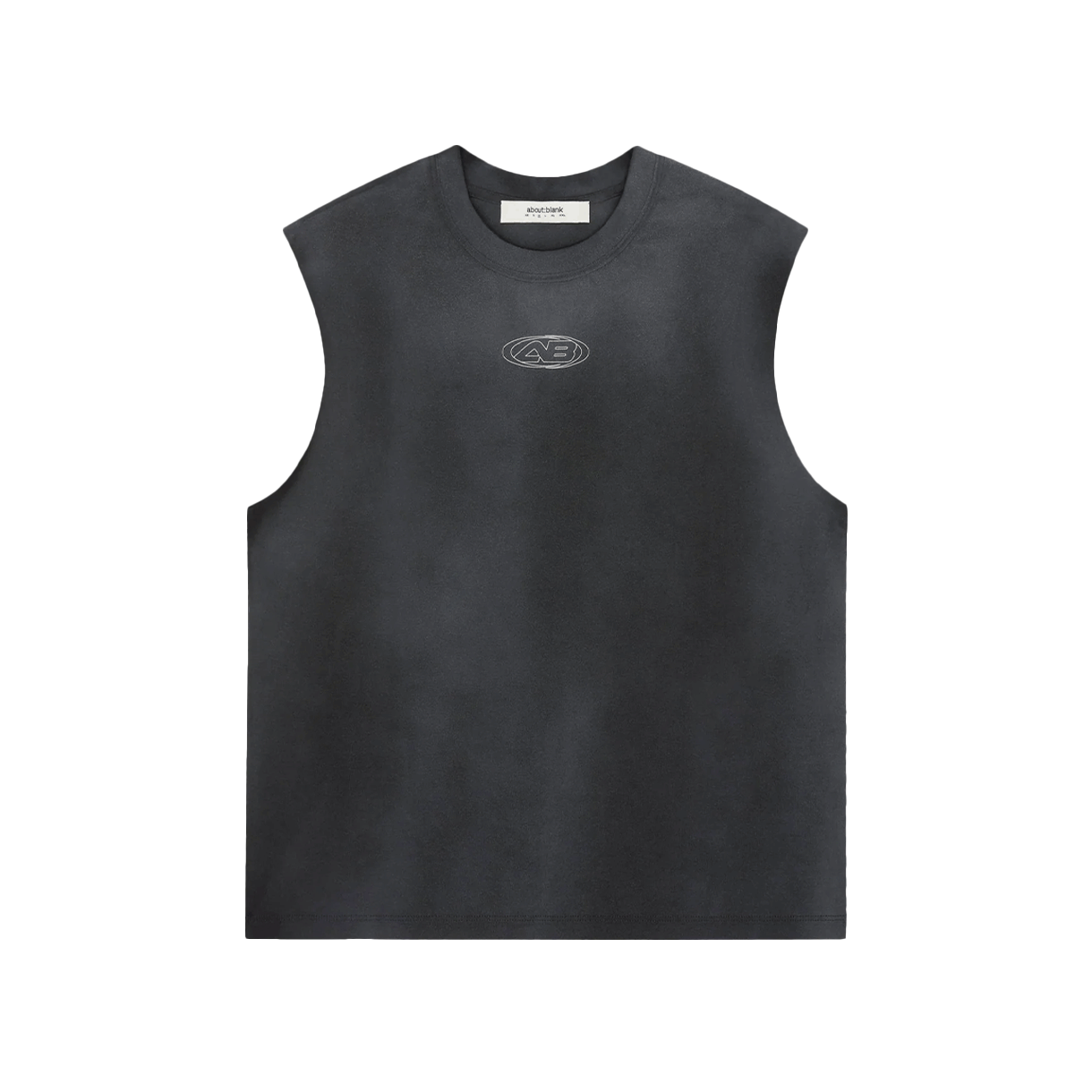 [KREAM 단독] 어바웃 블랭크 AB 스포츠 슬리브리스 티셔츠 워시드 블랙 - 26SS([KREAM 단독] About:Blank AB Sport Sleeveless T-Shirt Washed Black - 26SS)