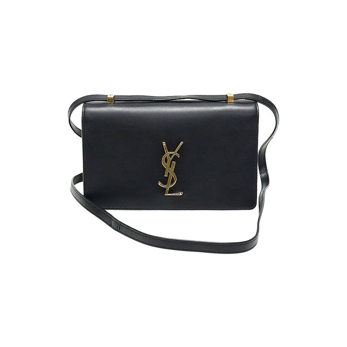 생로랑 601310 블랙 스무스 카프스킨 금장 딜런 모노그램 아코디언 플랩 스몰 숄더백(Saint Laurent Dylan Monogram Accordion Flap Small Shoulder Bag in Black Smooth Calfskin with Gold Hardware) - 1