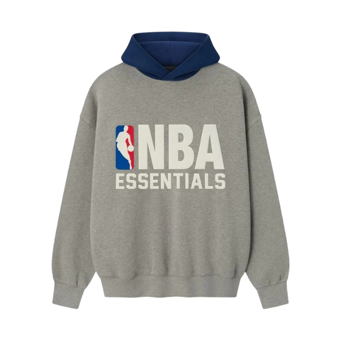 - Essentials x NBA Sport Hoodie Concrete Heather Estate Blue - 25FW