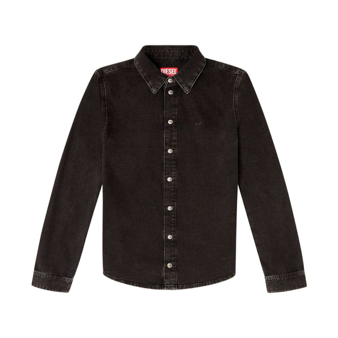 A15808068SS-02 (W) Diesel De-Eazy Denim Shirt with Contrasting Stitching Black