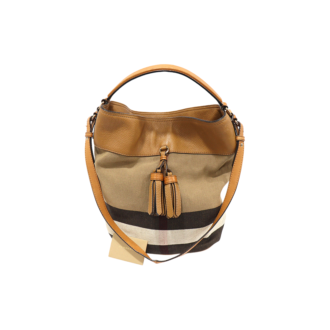 버버리 39829371 하우스 체크 애쉬비 수잔나 미디움 태슬 호보 2WAY(Burberry House Check Ashby Susanna Medium Tassel Hobo Bag 2-Way) - 1