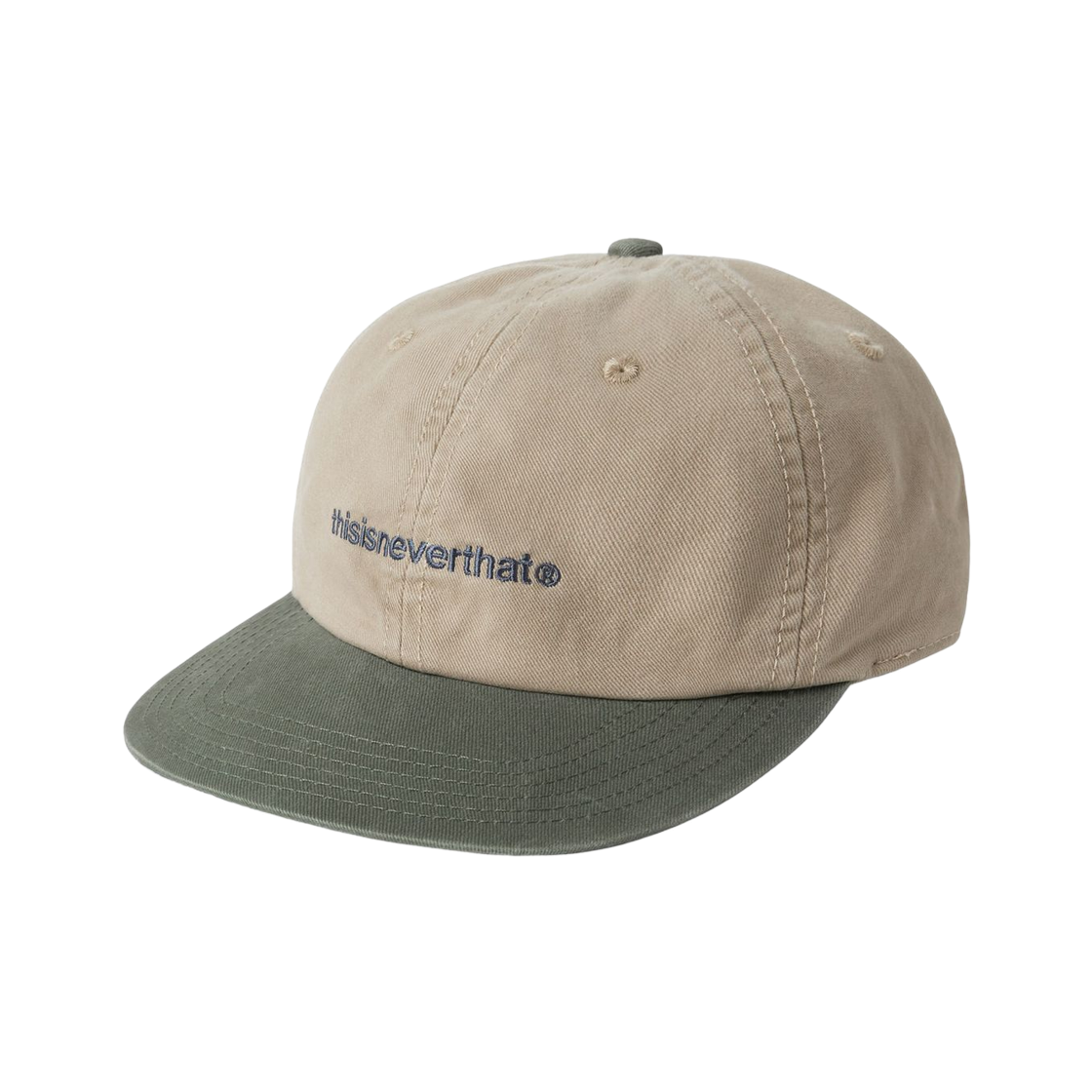 디스이즈네버댓 워시드 T-로고 캡 베이지 모스(thisisneverthat Washed T-Logo Cap Beige Moss)