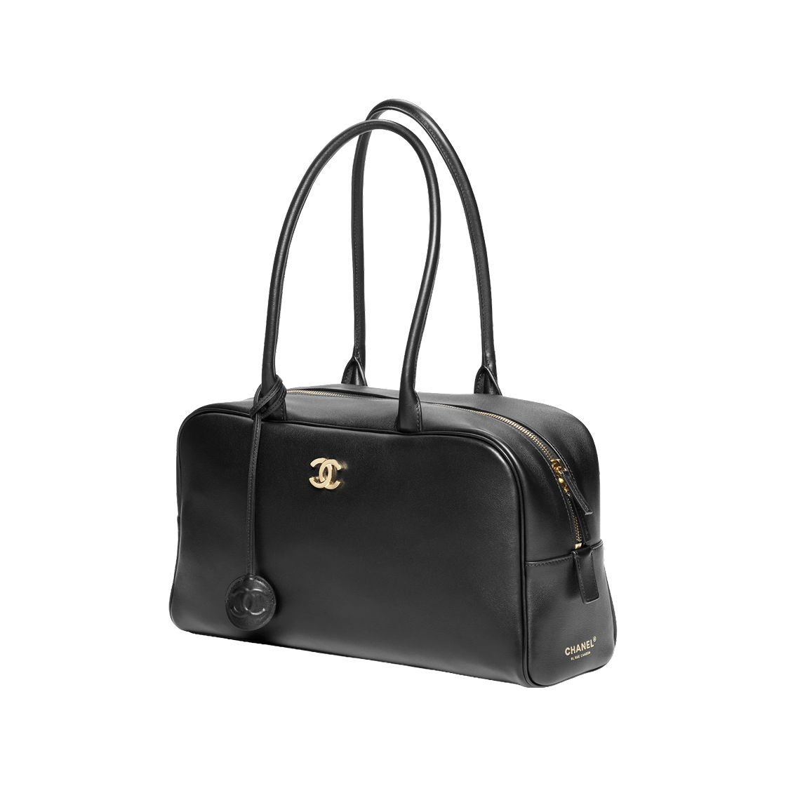 샤넬 라지 볼링 백 카프스킨 & 골드 메탈 블랙(Chanel Large Bowling Bag Calfskin & Gold Black) - 2