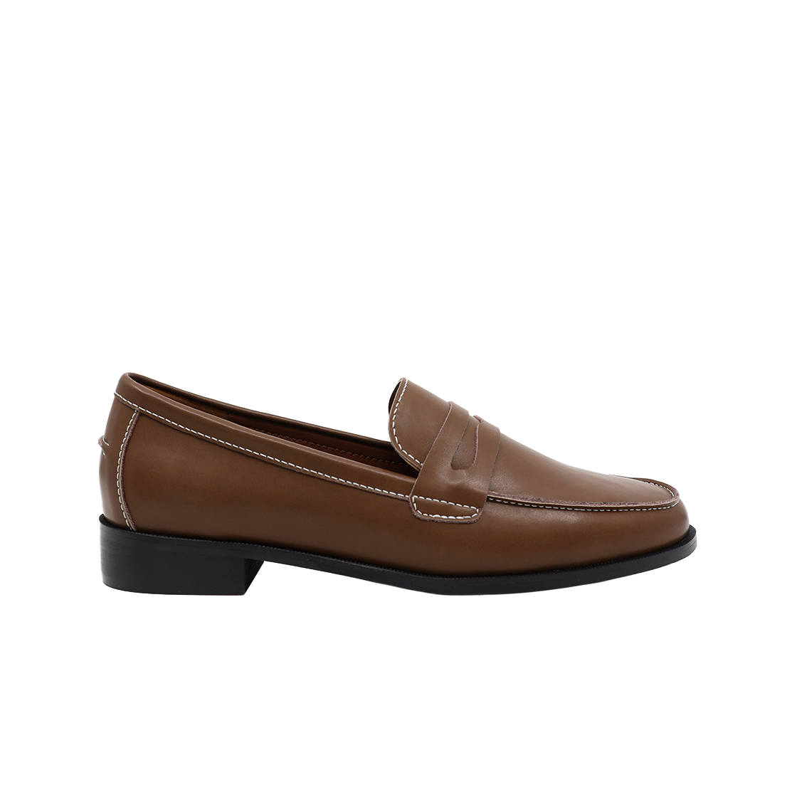 무드나잇 에이프릴 스티치 클래식 페니 로퍼 l 브라운(Moodnight April Stitch Classic Penny Loafers l Brown)