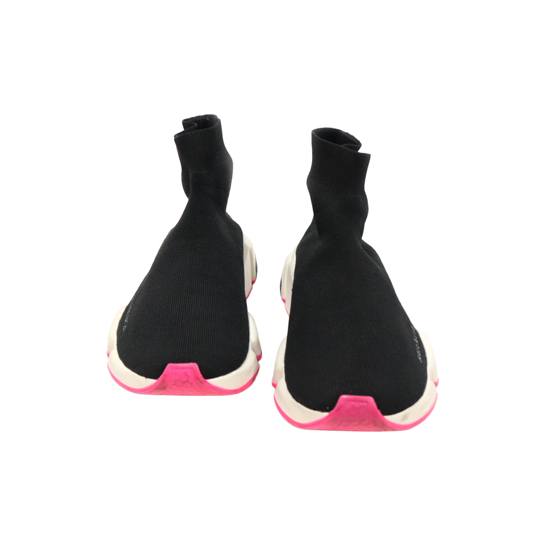 발렌시아가 587280 블랙 핑크 니트 스피드 러너 트레이너 여성 스니커즈 39(Balenciaga 587280 Black Pink Knit Speed Runner Sneakers for Women Size 39) - 1