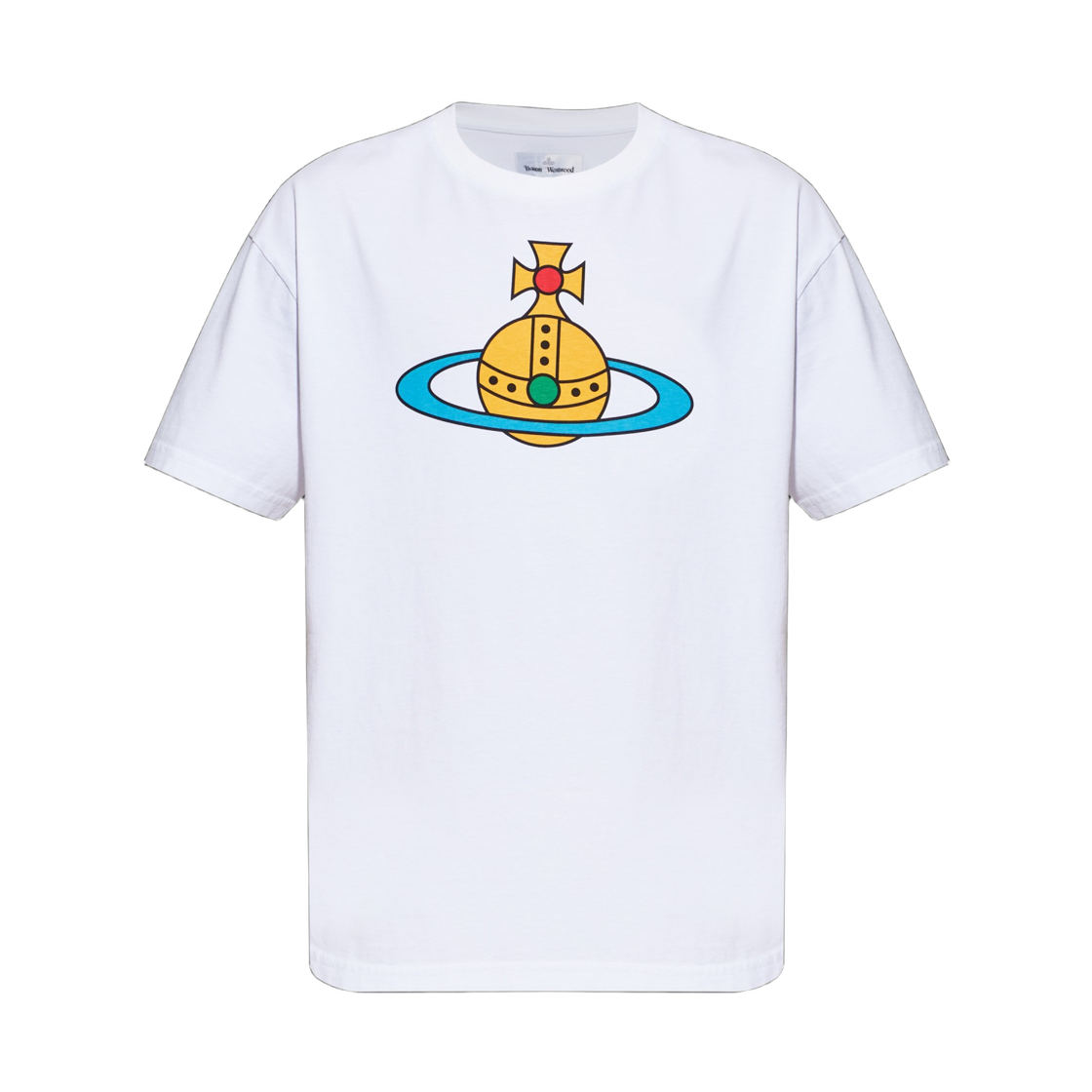 3G01004S-J001M-A401 Vivienne Westwood Oversized Orb Classic T-Shirt White