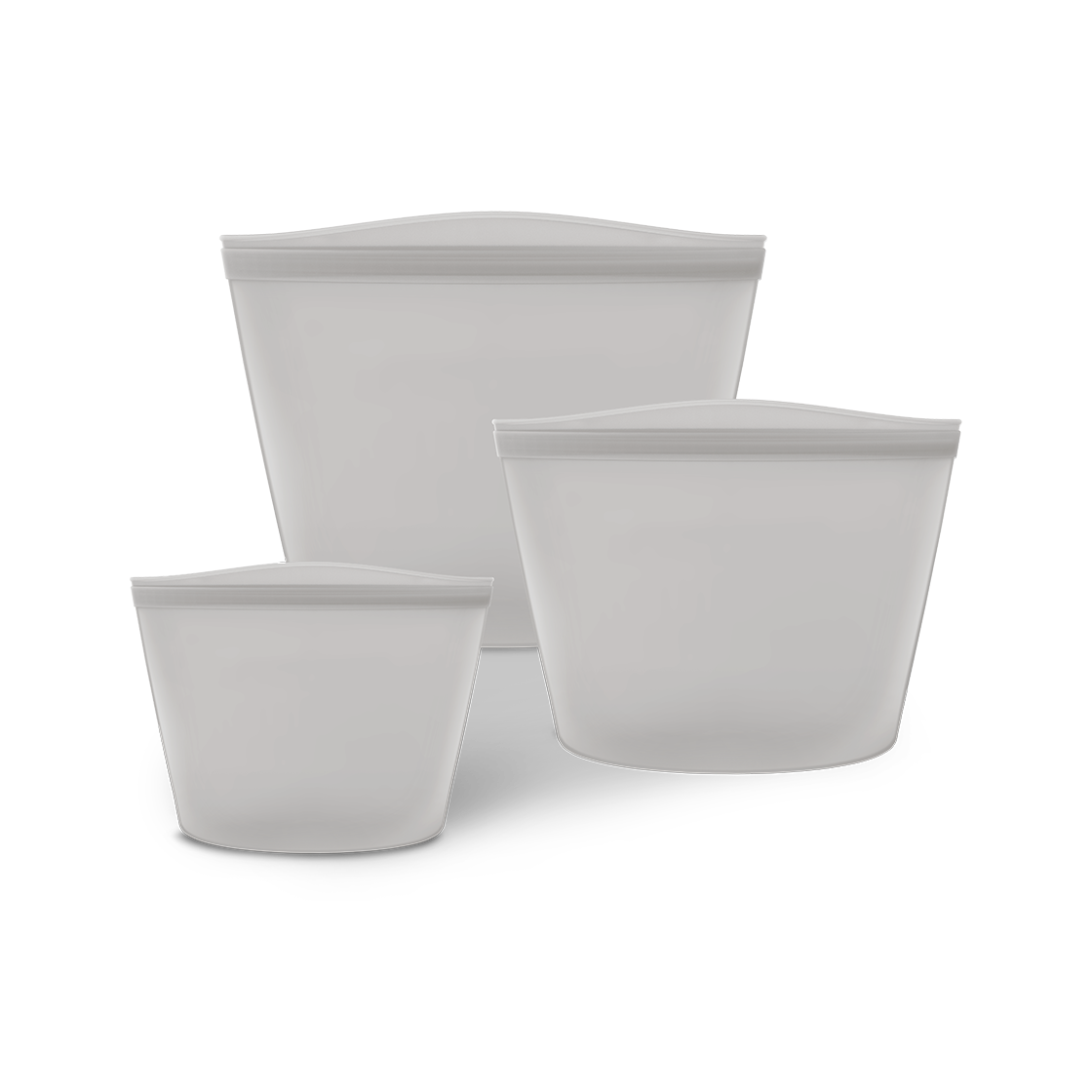 바겐슈타이거 플래티넘 실리콘 지퍼백 3종 세트 미스틱그레이(WAGENSTEIGER Silicone Ziploc Bag 3pc Set Mystic Gray) - 1