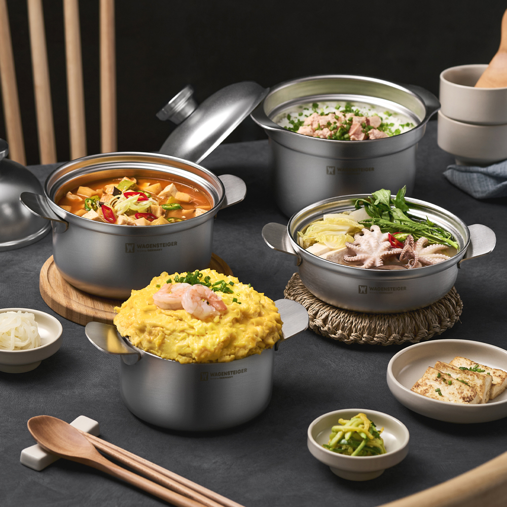 바겐슈타이거 로스탈 통5중 무연마 316 스텐 냄비 하이팟(WAGENSTEIGER Lostal 5-Ply Abrasive-Free 316 Stainless Steel Pot Series (High Pot)) - 5