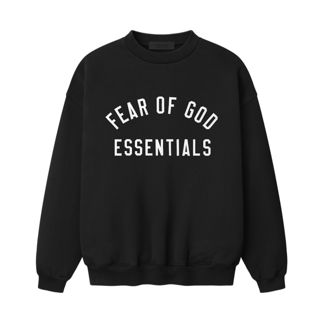 - Essentials Varsity 90s Crewneck Sweatshirt Vintage Black - 26SS