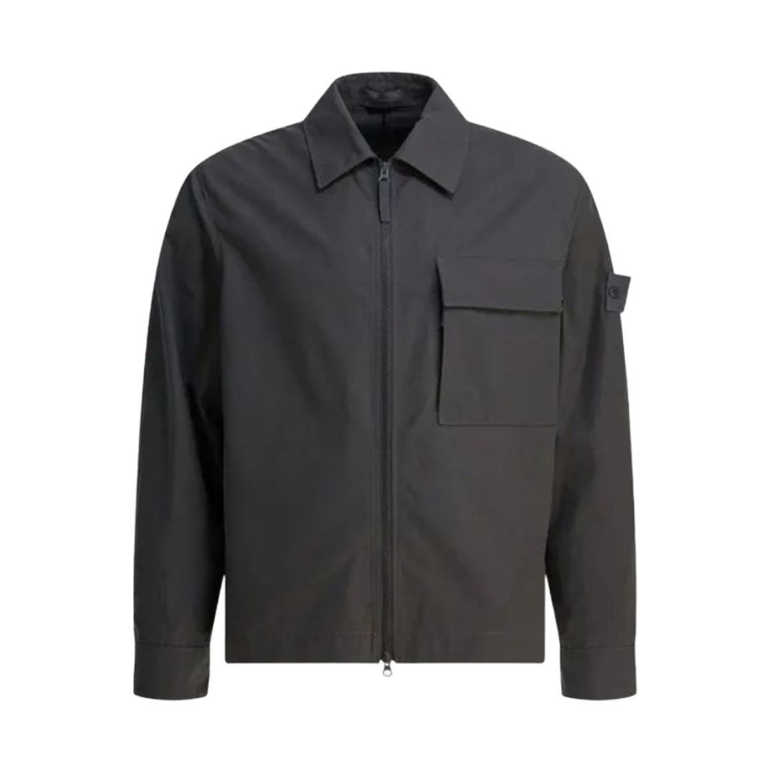 K2S1512000-18S00F1-V0067 Stone Island 1200018 Weatherproof Cotton Canvas Ghost Comfort-Fit Overshirt Dark Grey - 25FW