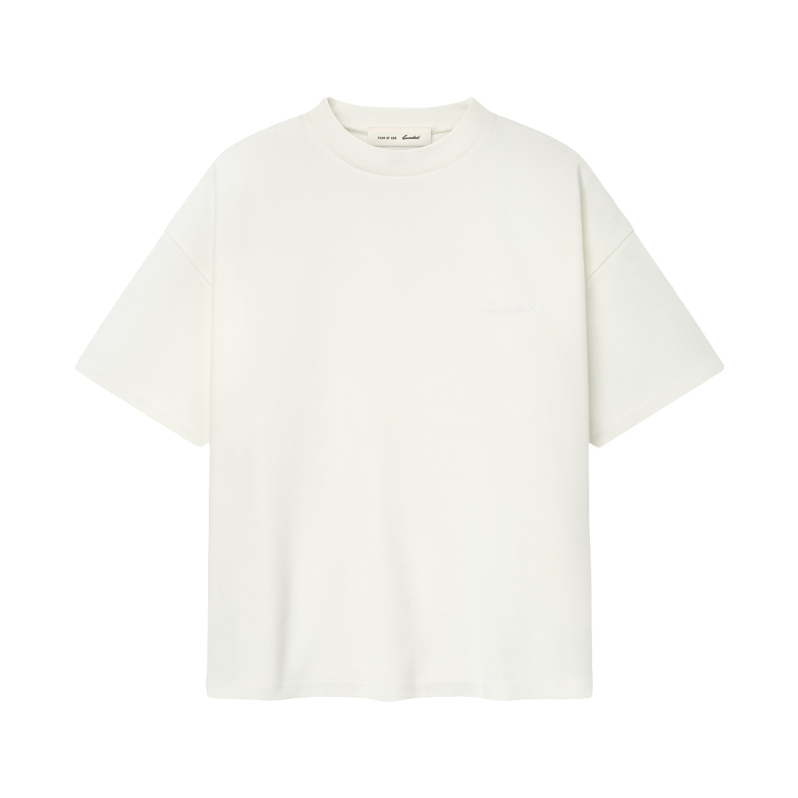 - Essentials Pique Signature 90s T-Shirt Ivory - 26SS