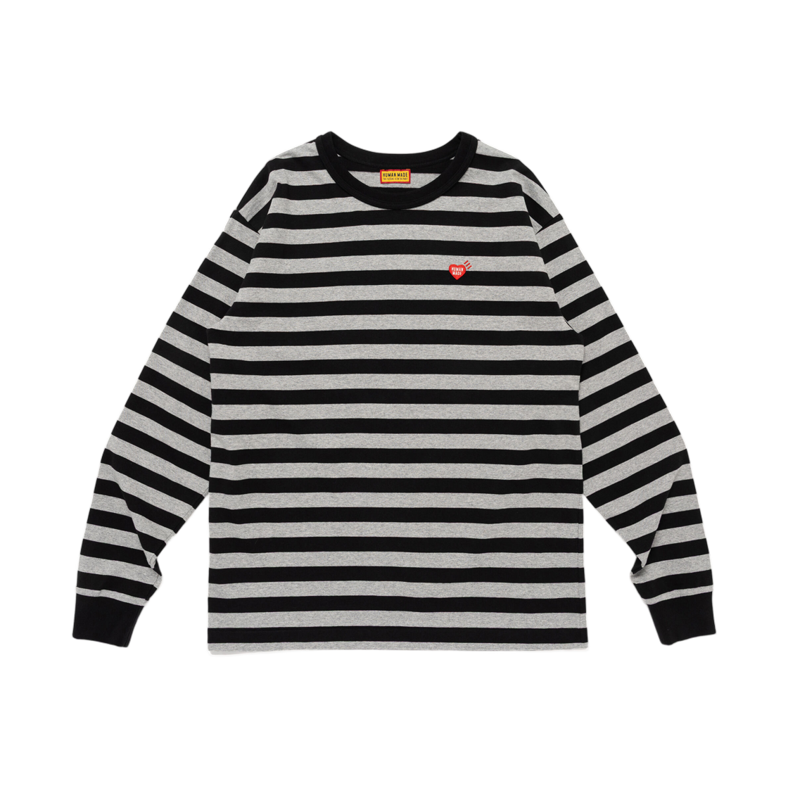 HM31CS027 Human Made Striped L/S T-Shirt Gray