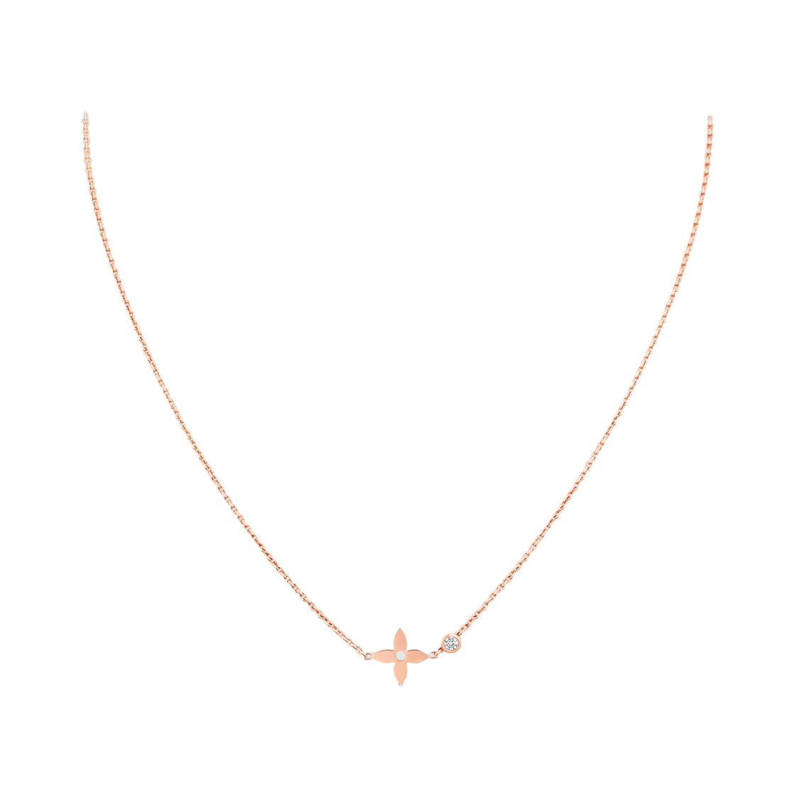 Q93281 (W) Louis Vuitton Idylle Blossom Pendant Pink Gold Diamonds