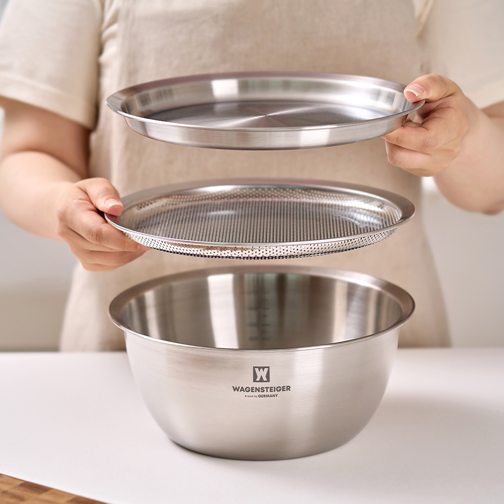 바겐슈타이거 스텐 더블 트레이 앤 믹스 3pcs(22cm)(WAGENSTEIGER Stainless Double Tray & Mix 3pcs 22cm) - 3