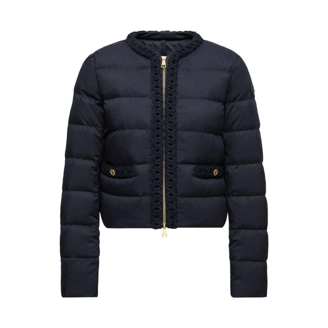 K2-093-1A00071-598DP-786 (W) Moncler Maur Wool Trimmed Short Down Jacket Navy Blue - 25FW