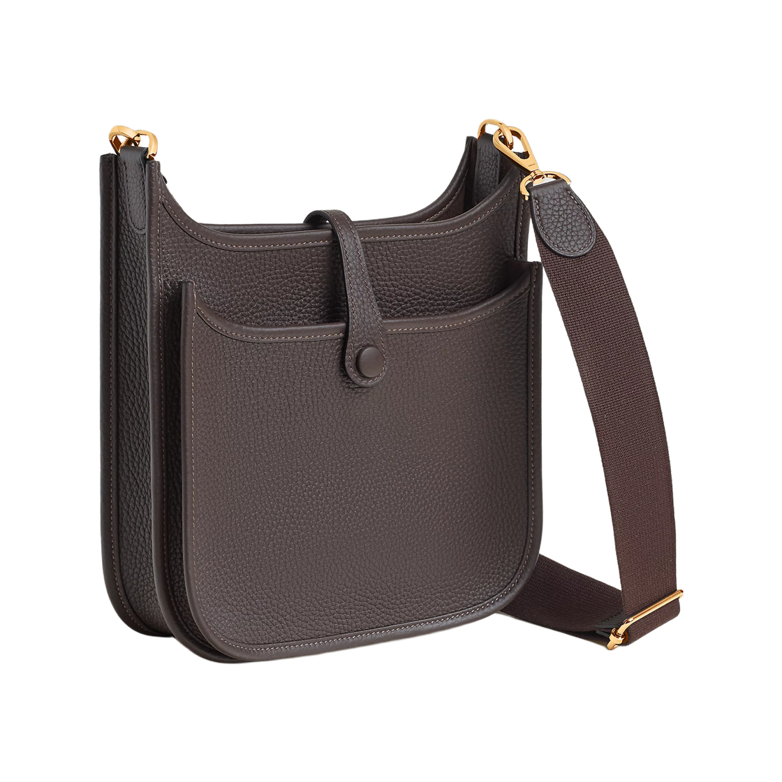 에르메스 에블린 23 포쉐 III 백 클레망스 & 옐로우 골드 하드웨어 에벤(Hermes Evelyne 23 Poche III Bag Clemence & Yellow Gold Ebene) - 2