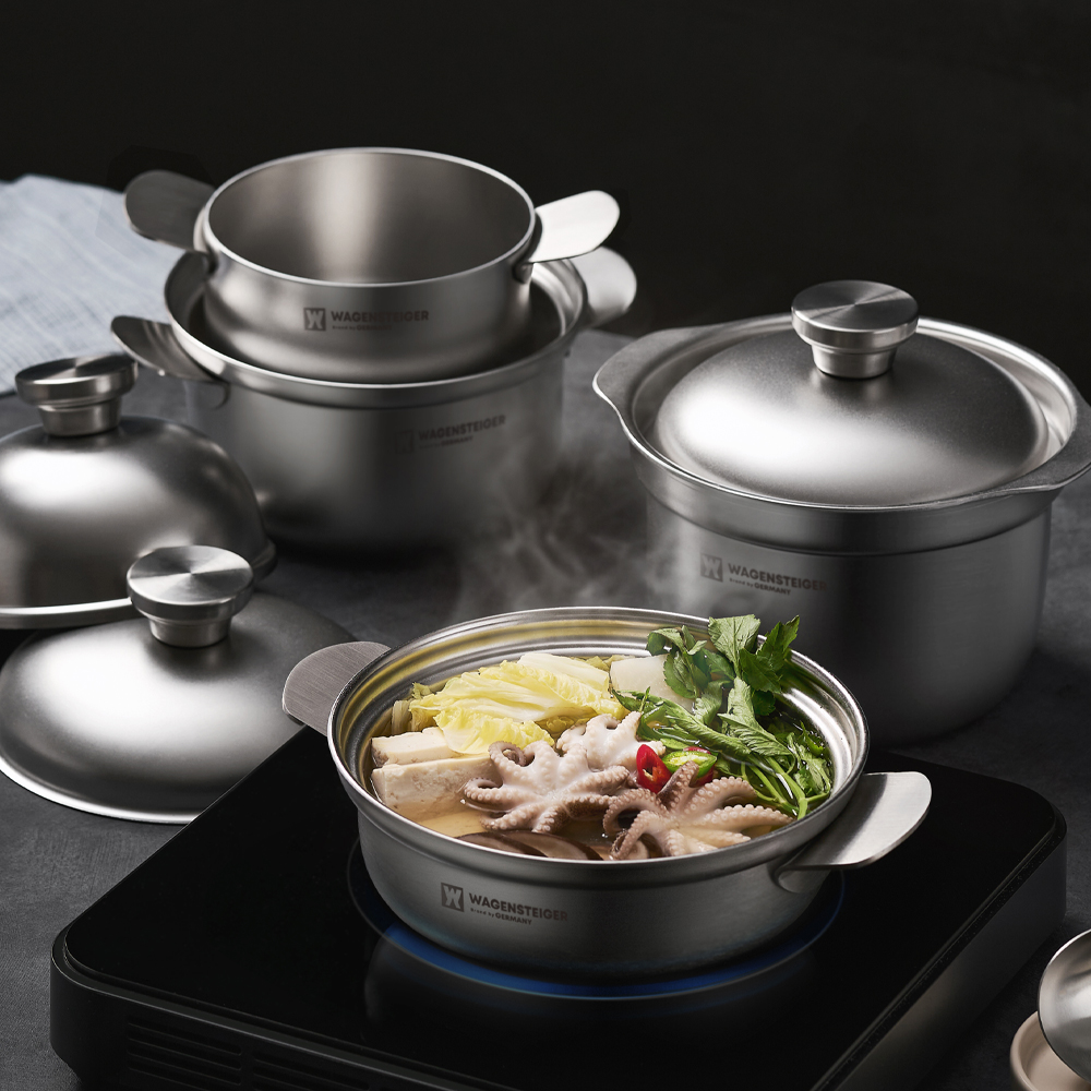 바겐슈타이거 로스탈 통5중 무연마 316 스텐 냄비 톨셰프팟(WAGENSTEIGER Lostal 5-Ply Abrasive-Free 316 Stainless Steel Pot Series (Tall Chef Pot)) - 4
