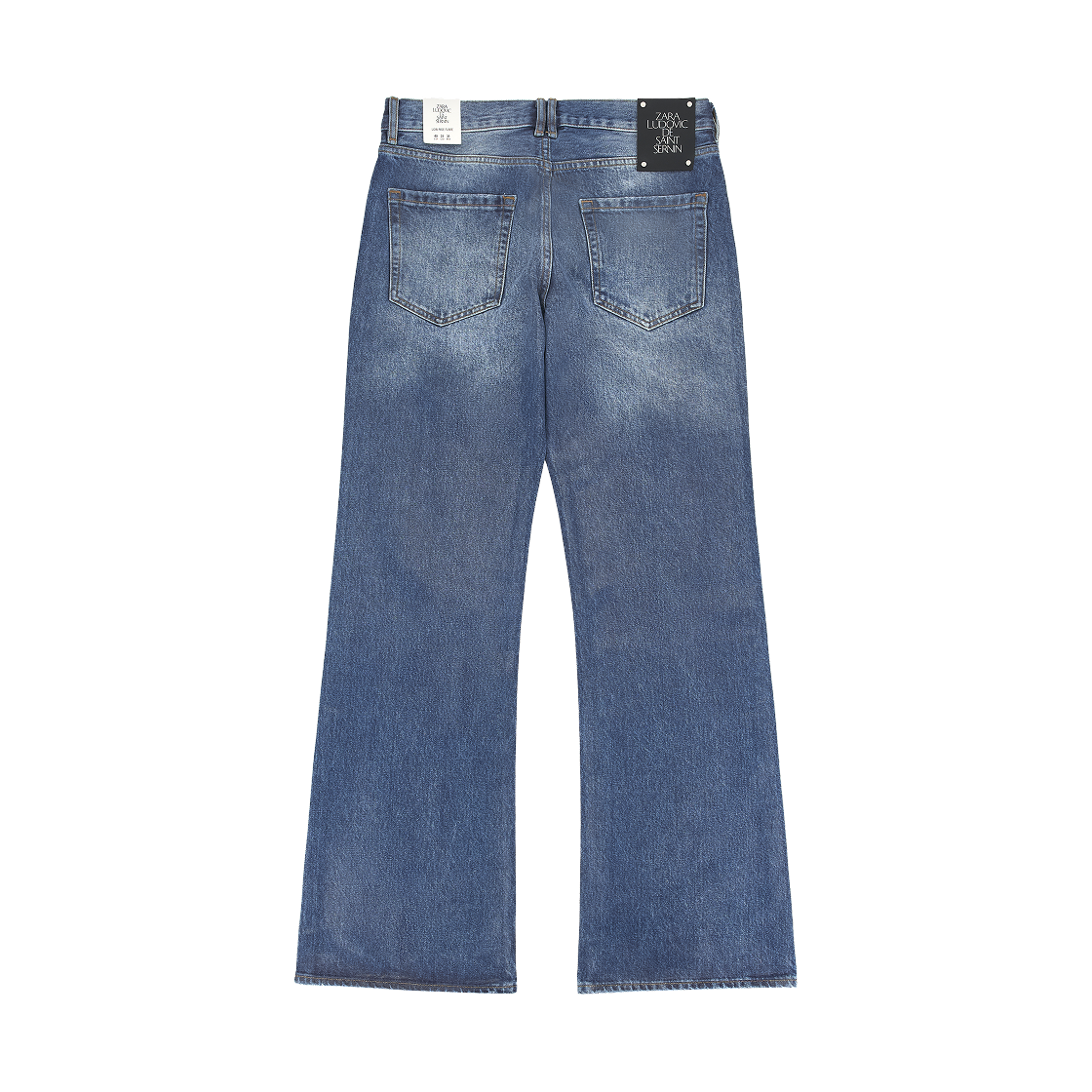 자라 x 루도빅 드 생 세르냉 왁스드 플레어 핏 진 블루(Zara x Ludovic De Saint Sernin Waxed Flare Fit Jeans Blue) - 2