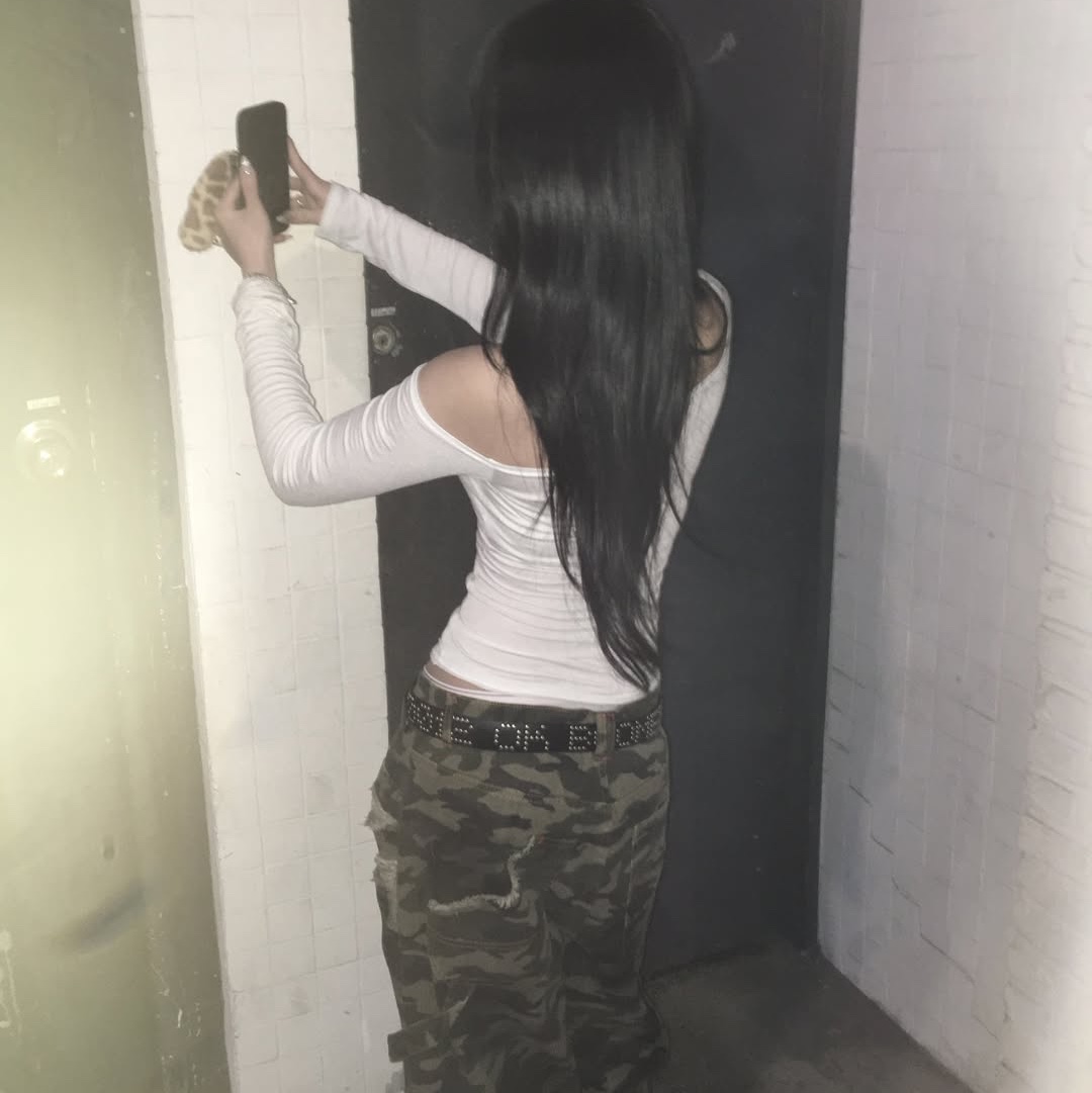 MAINBOOTH Destroyed Camo Pants CAMO 착용 스타일 - 5