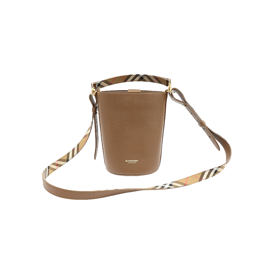 버버리 80845801 얼스 브라운 그레이니 카프스킨 스몰 버킷 2WAY(Burberry 80845801 Earth Brown Grained Calfskin Small Bucket Bag 2-Way)