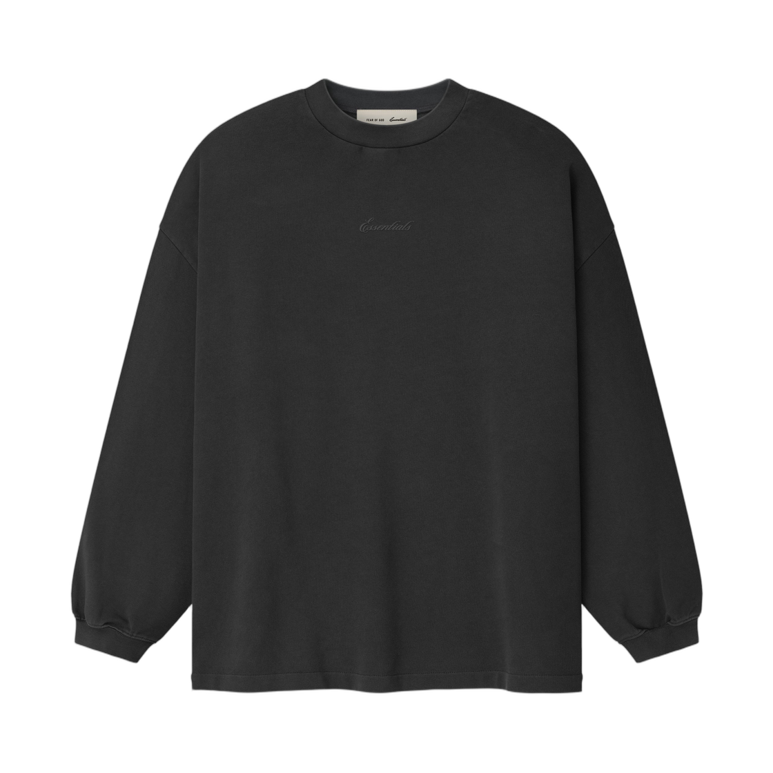 - Essentials Signature 90s Long Sleeve T-Shirt Faded Black - 26SS