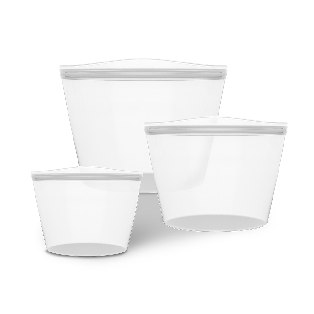 바겐슈타이거 플래티넘 실리콘 지퍼백 3종 세트 블리스 화이트(WAGENSTEIGER Silicone Ziploc Bag 3pc Set Bliss White) - 6
