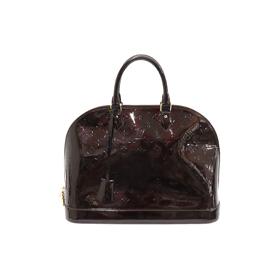 IT4S5AERH78F Louis Vuitton Monogram Vernis Amarante Alma MM Tote Bag