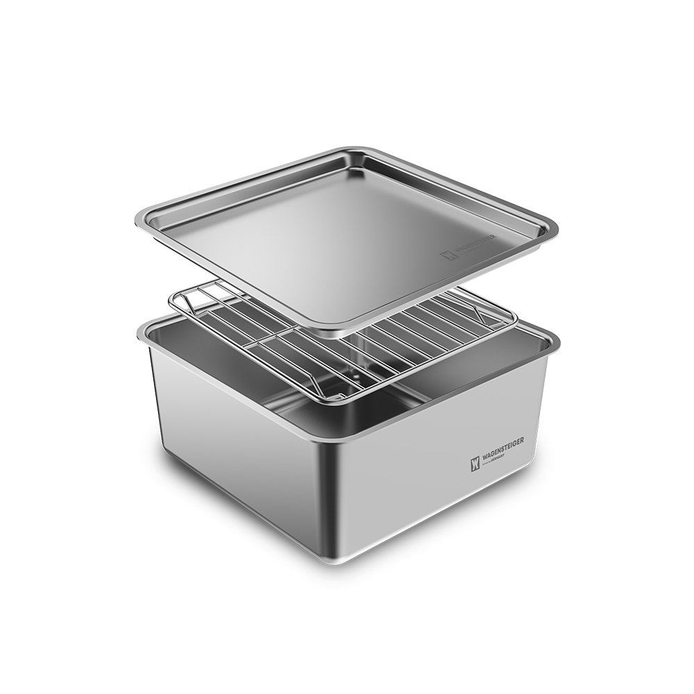 바겐슈타이거 콰트라트 스텐 304 캐니스터 낮은형 대 1100ml(WAGENSTEIGER Quatrat Stainless 304 Canister Shallow - L 1100ml) - 6