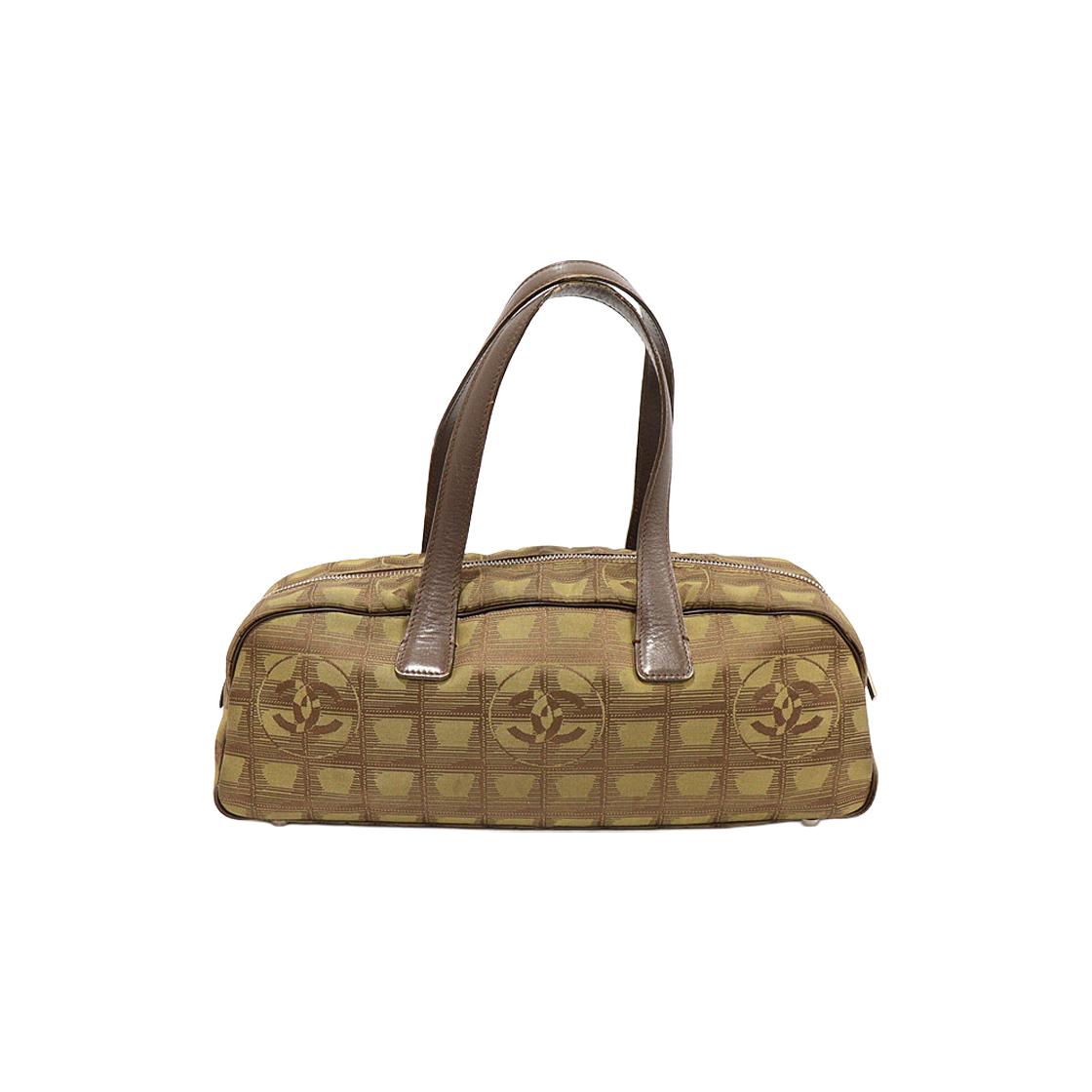 샤넬 A15828 브라운 패브릭 뉴 트래블 보스턴 토트백 (7번대)(Chanel A15828 Brown Fabric New Travel Boston Tote Bag (7th Generation))