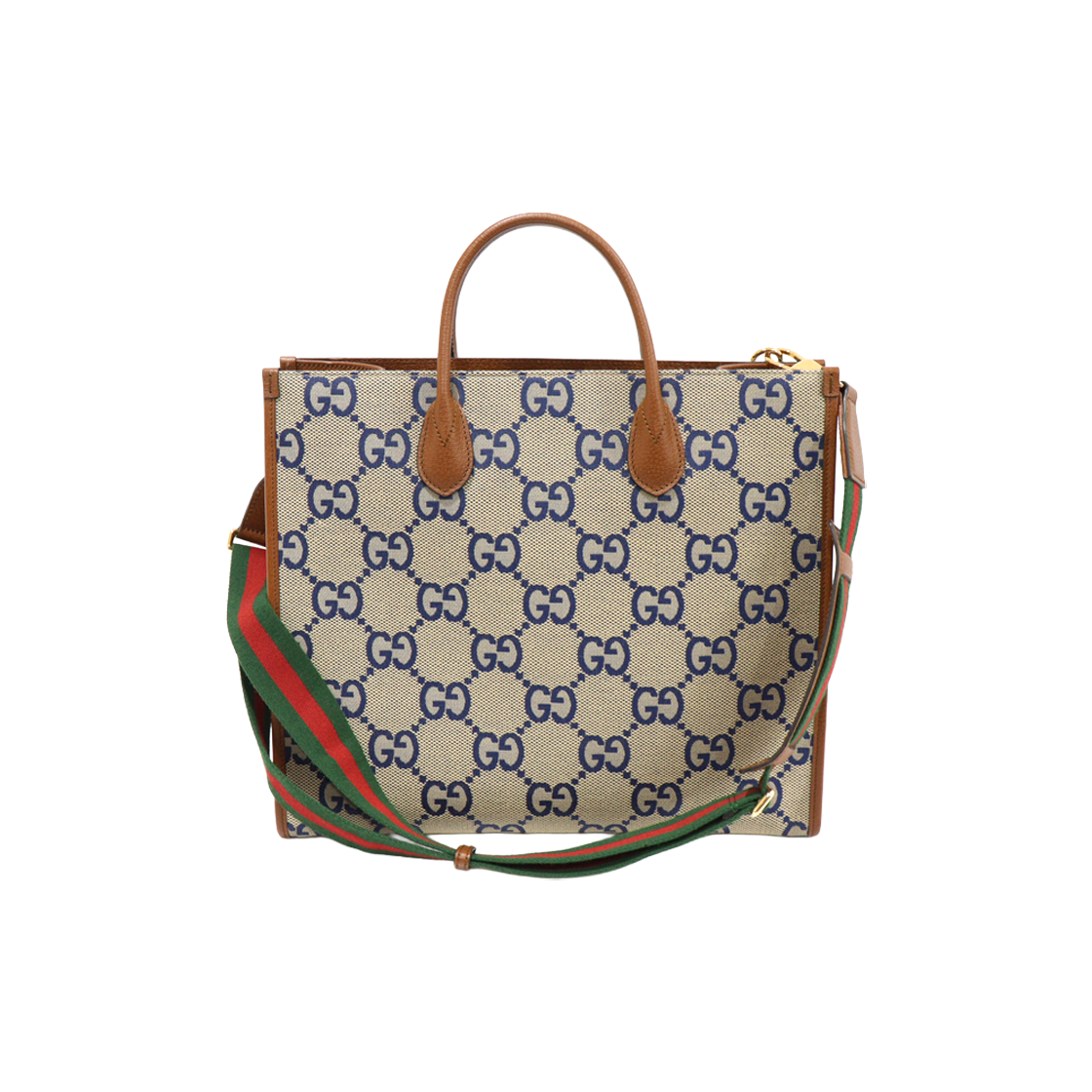 구찌 678839 점보 GG 캔버스 브라운 레더 토트 2WAY(Gucci 678839 Jumbo GG Canvas Brown Leather 2-Way Tote) - 1