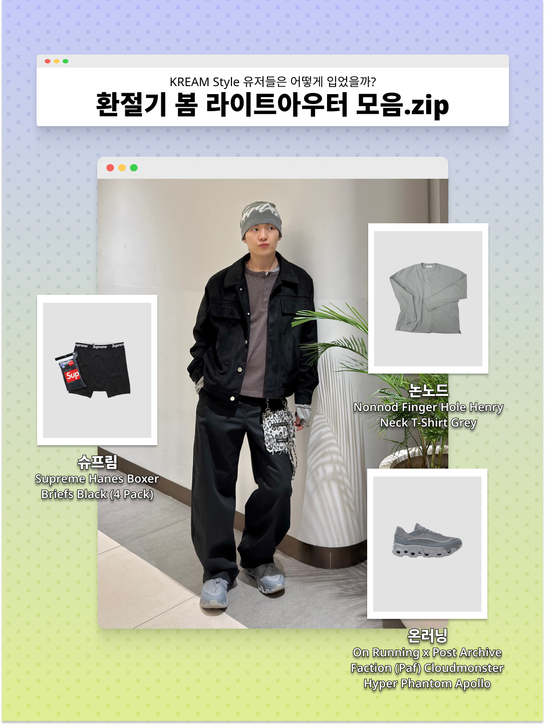 Stussy Beach Shell Garment Dyed Blue, [KREAM 단독] Vacant Archive Bella Mini Shoulder Bag Black 착용 스타일 - 2