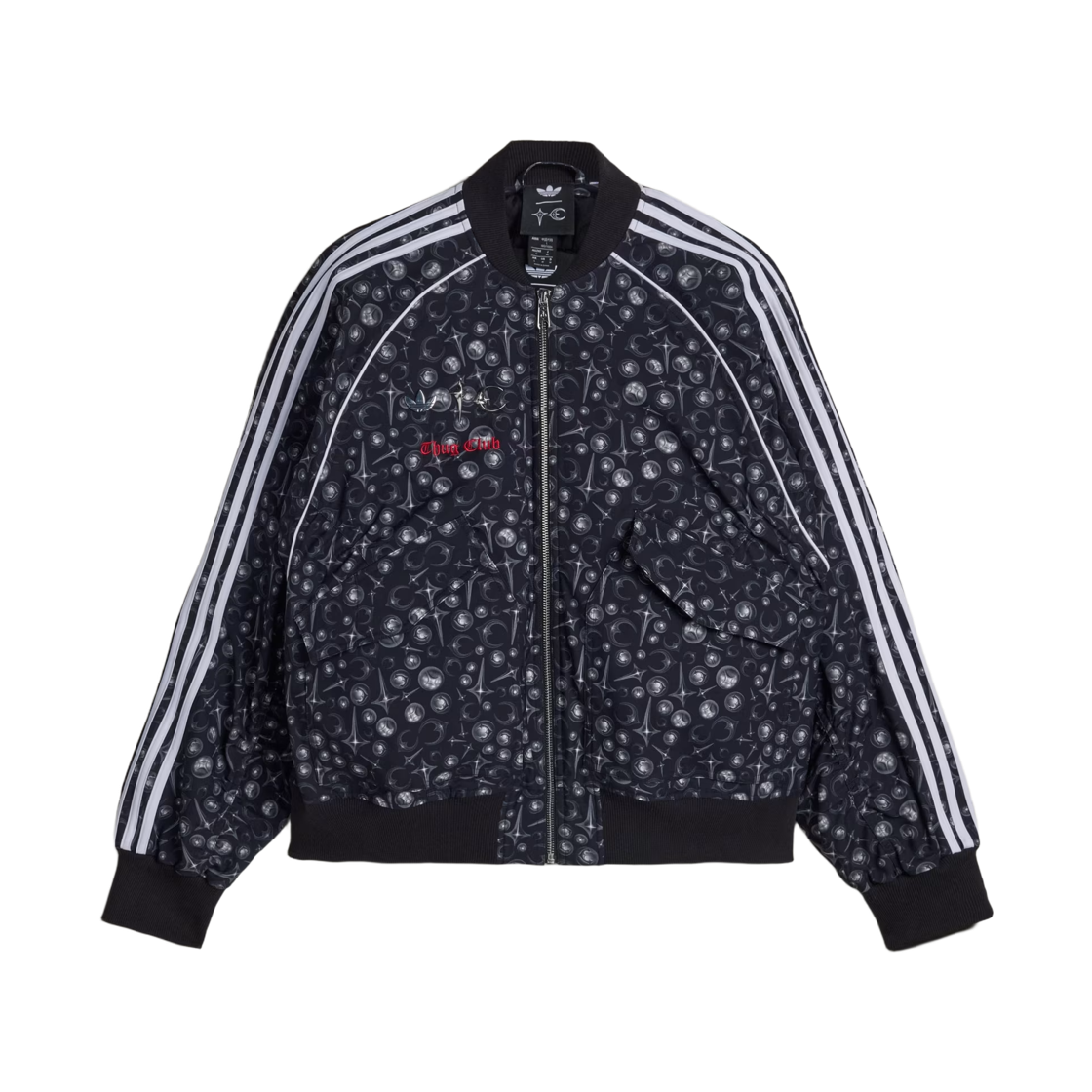 아디다스 x 떠그 클럽 슈퍼스타 자켓 블랙 화이트 - KR 사이즈(Adidas x Thug Club Superstar Jacket Black White - KR Sizing)