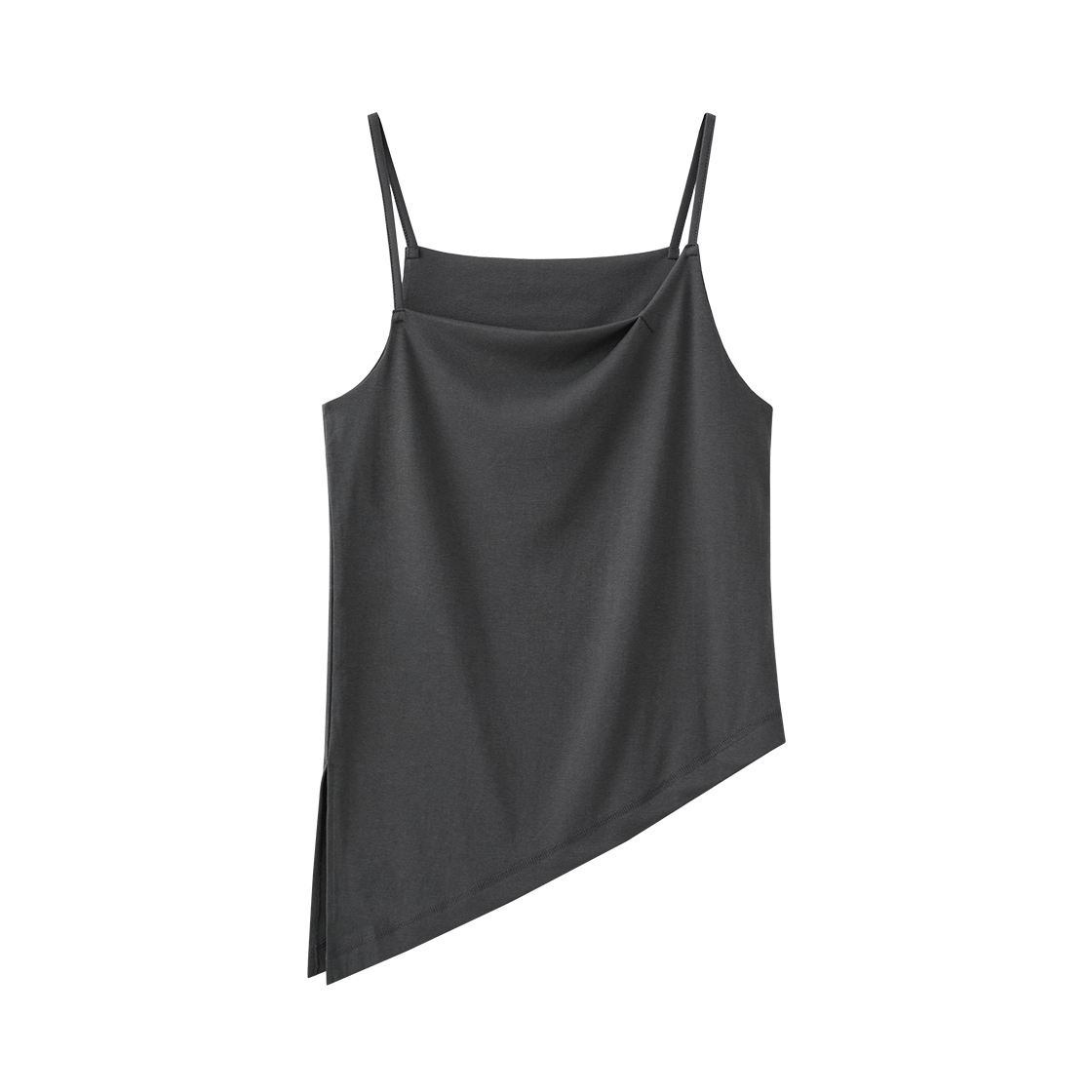 (W) 수아레 우먼 코튼 언발란스 슬리브리스 차콜((W) Suare Woman Cotton Unbalance Sleeveless Charcoal) - 1
