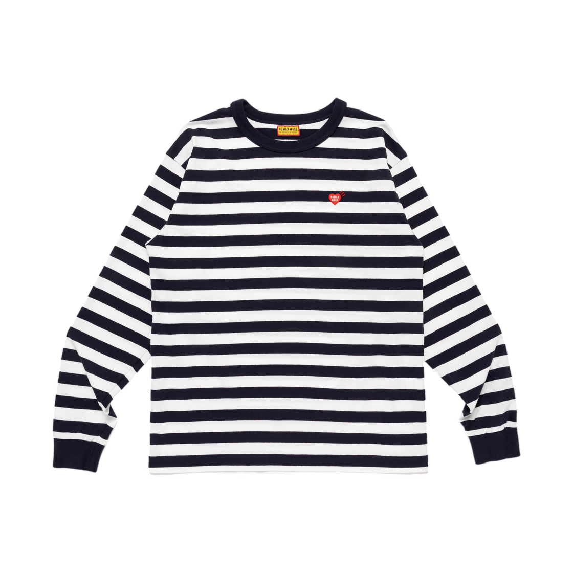 HM31CS027 Human Made Striped L/S T-Shirt White