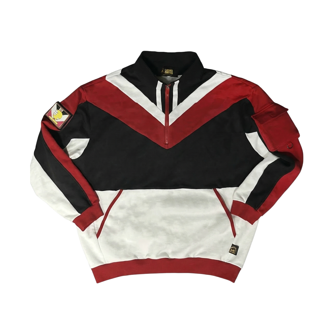 림버스 컴퍼니 3주년 유리 하프 집업 스웨트셔츠 레드 화이트 앤 유리 패치(Limbus Company 3rd Anniversary Yuri Half Zip-Up Sweatshirt Red White & Yuri Patch) - 1