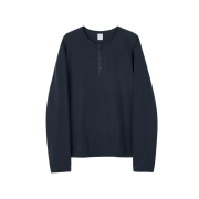 CHOWOO Comfort 3-Button Henley Neck Navy
