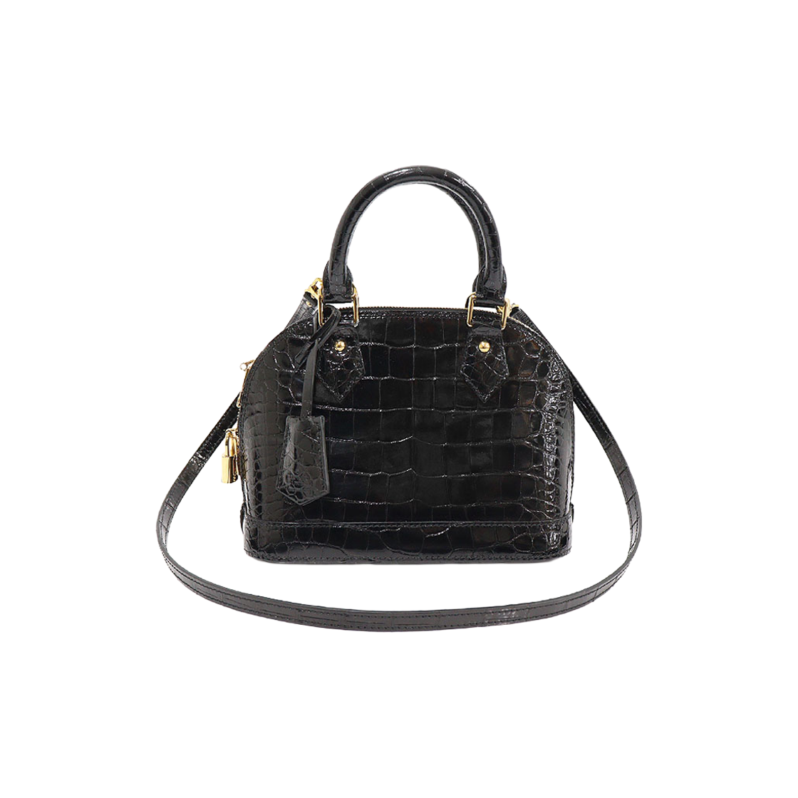 루이비통 N90897 블랙 브릴리언트 크로커다일 레더 알마 BB 2WAY(Louis Vuitton N90897 Black Brilliant Crocodile Leather Alma BB 2-Way Bag)