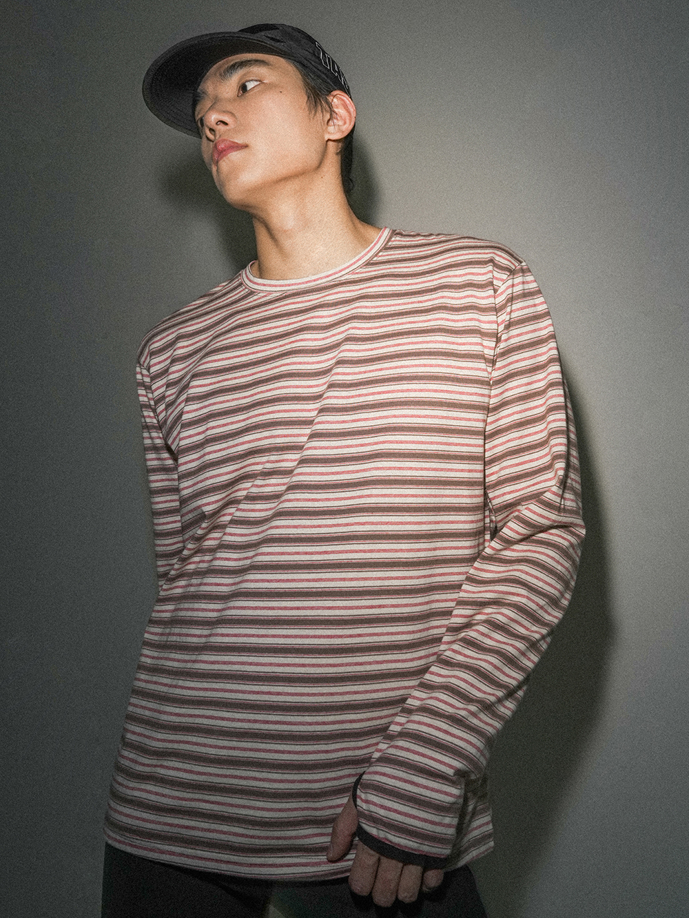 디아더생츄어리 서큘러 타입 스트라이프 긴팔 티셔츠 레드(THE ATHER SANCTUARY Circular Type Striped L/S Tee Red) - 6