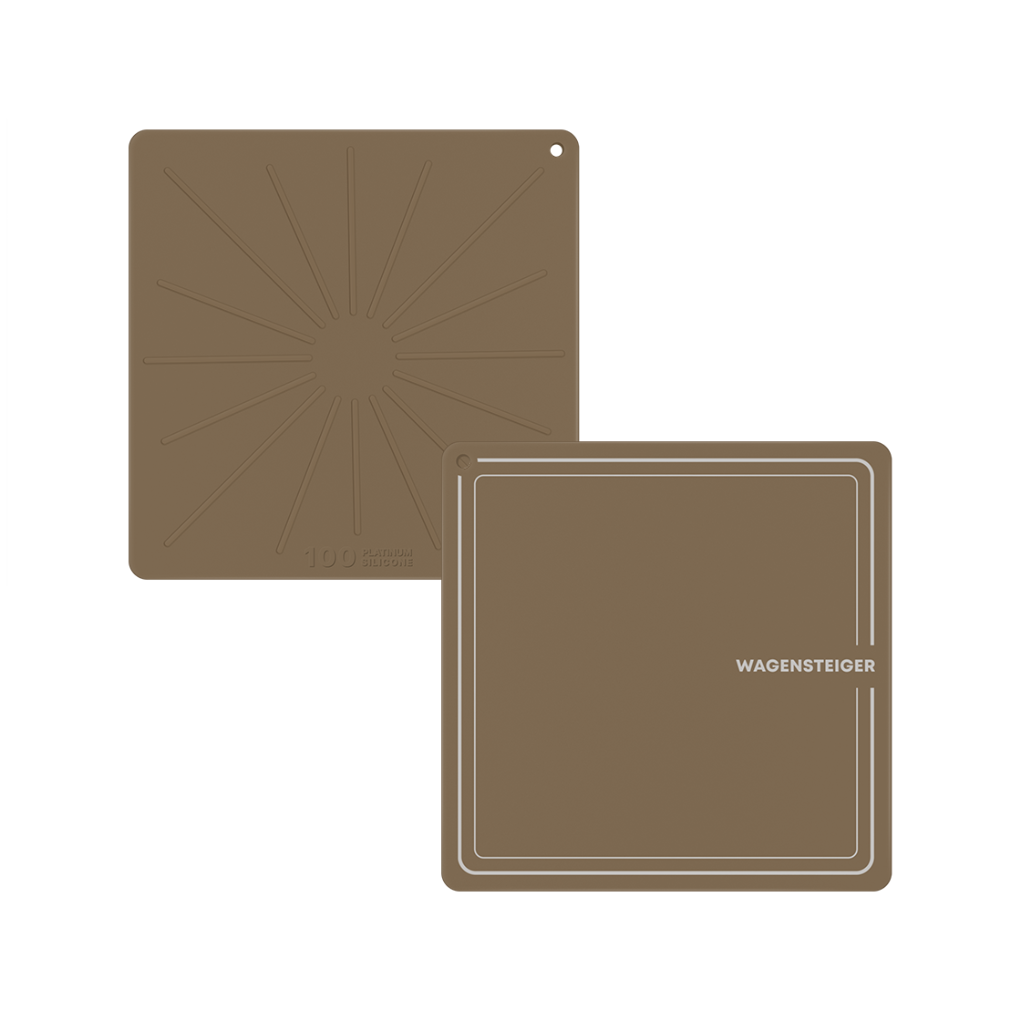 GUUDWA0546 WAGENSTEIGER Platinum Silicone Induction Protection Mat Square 18cm (Mocha)