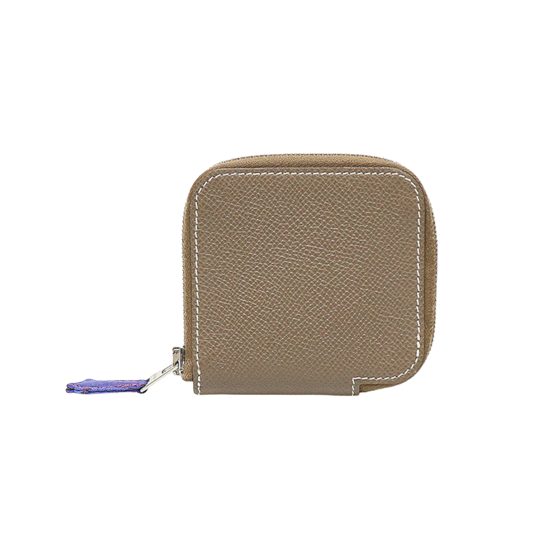 에르메스 에토프 앱송 레더 아잡 실크인 체인지 퍼스 동전지갑 (O각인)(Hermes Etoupe Epsom Leather Ajap Silk-In Change Purse (O Engraving))