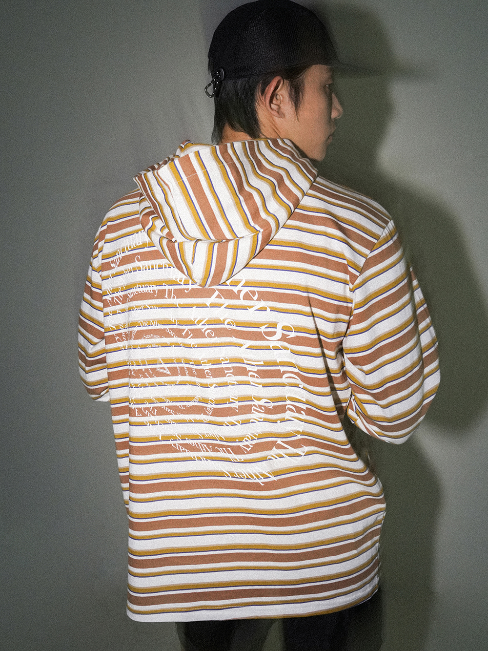 디아더생츄어리 서큘러 타입 스트라이프 후디 브라운(THE ATHER SANCTUARY Circular Type Striped Hoodie Brown) - 6