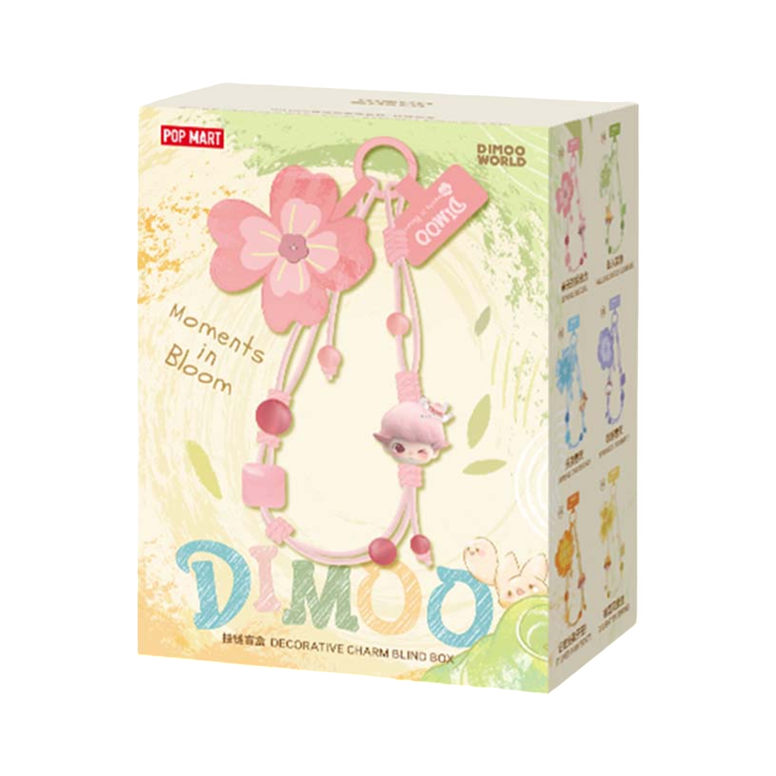 팝마트 디무 꽃 피는 순간 시리즈 휴대폰 스트랩 미개봉 랜덤박스 (1개입)(Pop Mart Dimoo Moments In Bloom Series Decorative Charm Sealed Case (1 Blind Box))