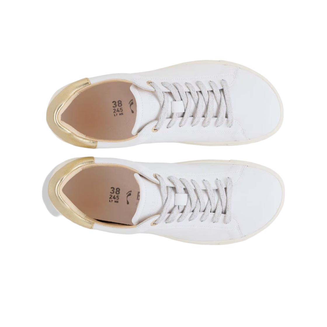 (W) 버켄스탁 벤드 로우 내츄럴 레더 화이트 메탈릭 로즈 - 내로우((W) Birkenstock Bend Low Natural Leather White Metallic Rose - Narrow) - 2