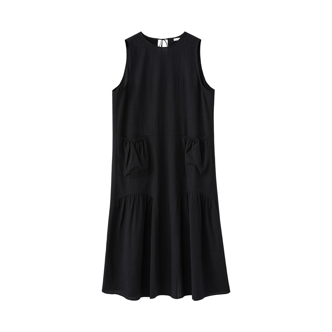 (W) 수아레 우먼 에이프런 코튼 드레스 블랙((W) Suare Woman Apron Cotton Dress Black) - 1