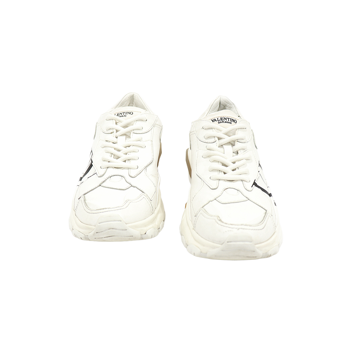 IT9INCIWS4QR Valentino White Leather Bounce VLTN Low-Top Sneakers for Women 35