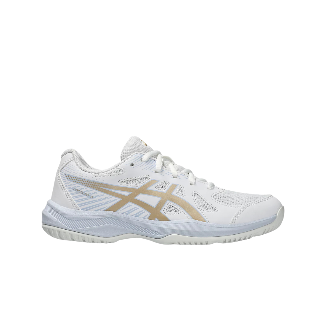 1074A045-103 (GS) Asics Upcourt 6 White Champagne