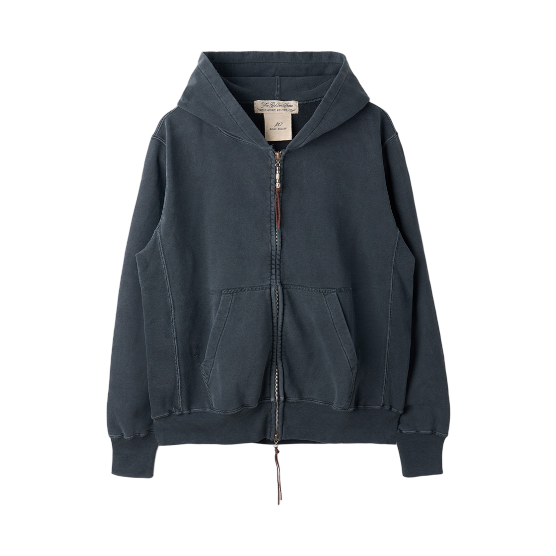 레미 릴리프 SP 피니시 지퍼 후드 플레인 블랙(Remi Relief SP Finish Zipped Hoodie Plain Black)